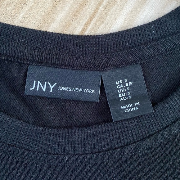 Jones New York Black Knit Leopard Top - Picture 7 of 8